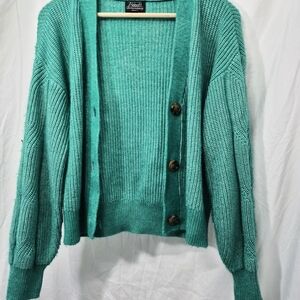 Abbott Elementary Volume 1 Green Knit Cardigan Small